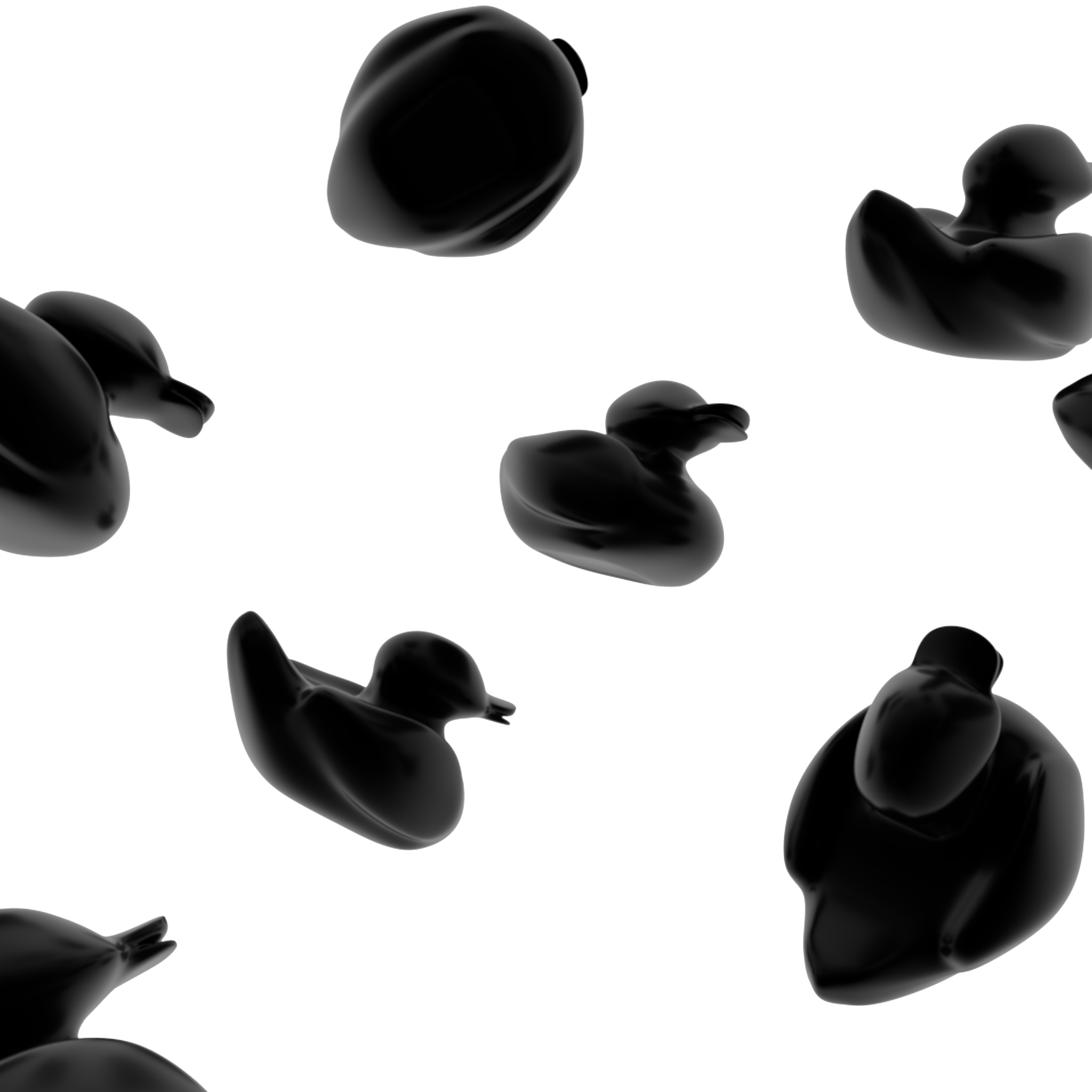 Rubber ducky 3d render image.