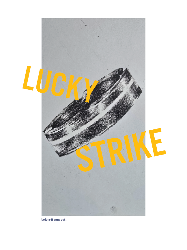 Lucky Strike Charcoal Poster